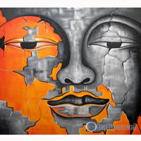 Buddha Painting, Acrylic On Canvas