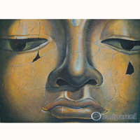 Buddha Painting, Acrylic On Canvas