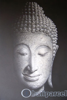 Buddha Painting, Mixed Media On Canvas