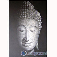 Buddha Painting, Mixed Media On Canvas