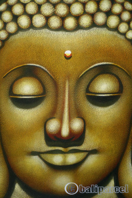 Buddha Painting, Mixed Media On Canvas
