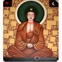 Buddha Painting, Acrylic On Canvas