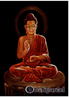 Buddha Painting, Acrylic On Canvas