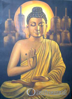 Buddha Painting, Acrylic On Canvas