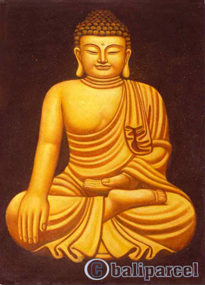 Buddha Painting, Acrylic On Canvas