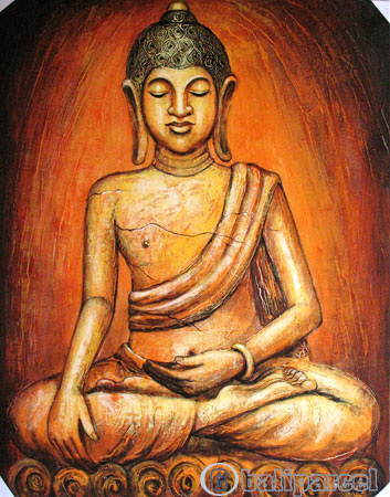 Buddha Painting, Acrylic On Canvas