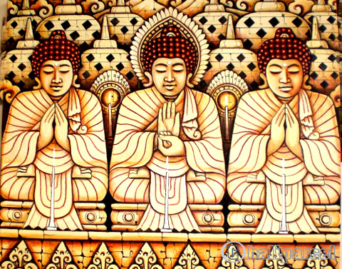 Buddha Painting, Acrylic On Canvas