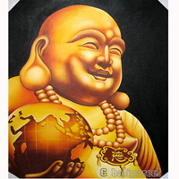 Buddha Painting, Acrylic On Canvas