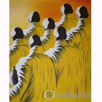 Buddha Painting, Acrylic On Canvas