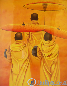 Buddha Painting, Acrylic On Canvas