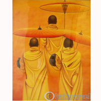 Buddha Painting, Acrylic On Canvas