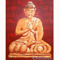 Buddha Painting, Mixed Media On Canvas