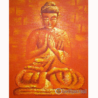 Buddha Painting, Mixed Media On Canvas