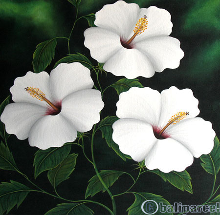Hibiscus Flower, Acrylic On Canvas