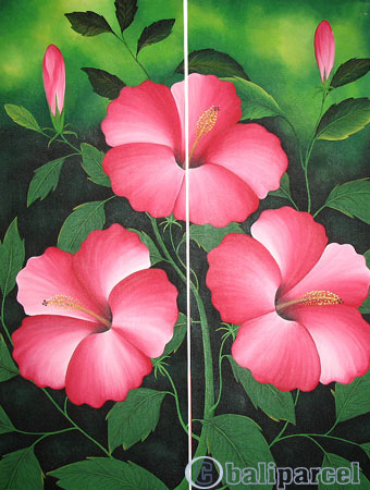Hibiscus Flower, Acrylic On Canvas