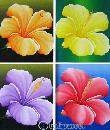 Hibiscus Flower, Acrylic On Canvas