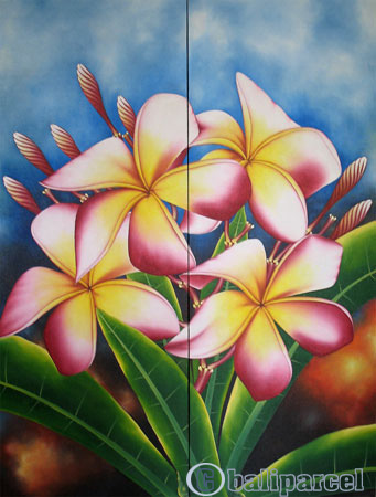 Plumeria Flower, Acrylic On Canvas