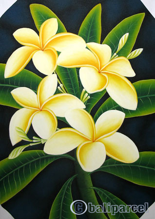 Plumeria Flower, Acrylic On Canvas