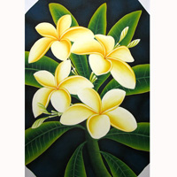 Plumeria Flower, Acrylic On Canvas