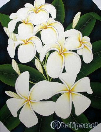Plumeria Flower, Acrylic On Canvas