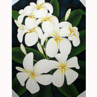 Plumeria Flower, Acrylic On Canvas