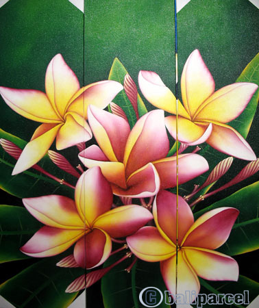 Plumeria Flower, Acrylic On Canvas