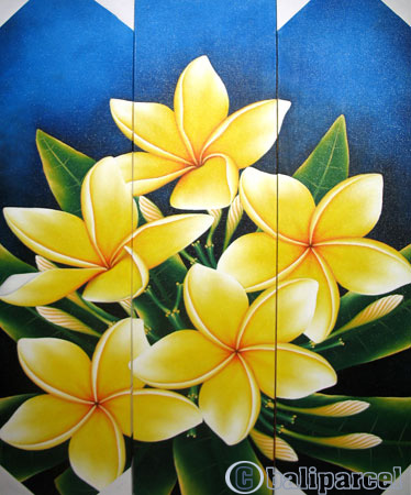 Plumeria Flower, Acrylic On Canvas
