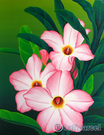 Pink Flower, Acrylic On Canvas