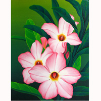 Pink Flower, Acrylic On Canvas