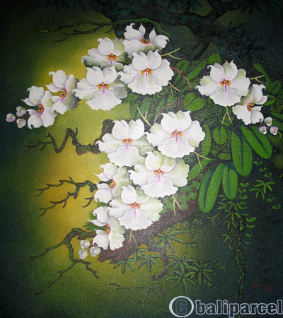 Orchid Flower, Acrylic On Canvas