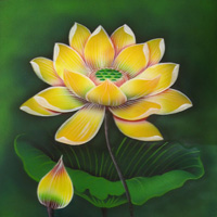 Lotus Flower, Acrylic On Canvas