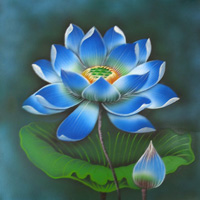 Lotus Flower, Acrylic On Canvas