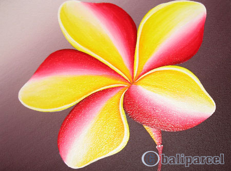 Plumeria Flower, Acrylic On Canvas