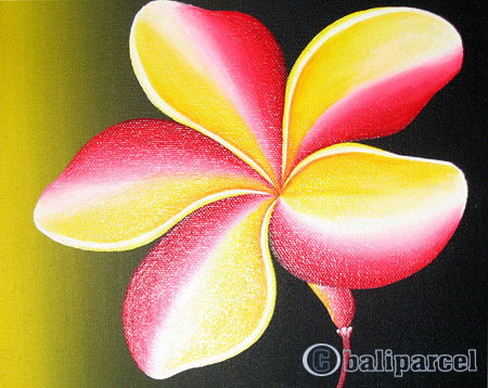 Plumeria Flower, Acrylic On Canvas