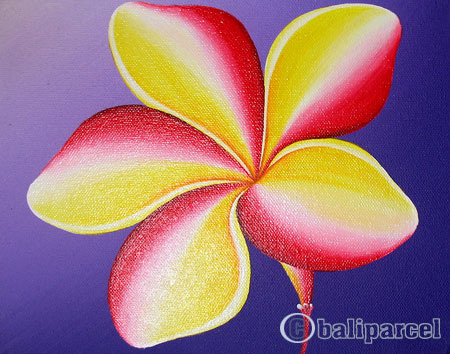 Plumeria Flower, Acrylic On Canvas