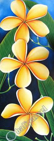 Plumeria Flower, Acrylic On Canvas