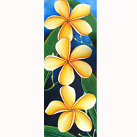 Plumeria Flower, Acrylic On Canvas