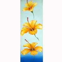 Hibiscus Flower, Acrylic On Canvas