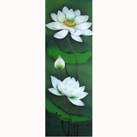 Lotus Flower, Acrylic On Canvas
