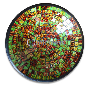 Mosaic Round Bowl Set Of 3, Handmade From Terracotta And Glass