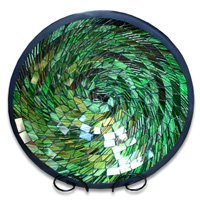 Mosaic Round Bowl Set Of 3, Handmade From Terracotta And Glass