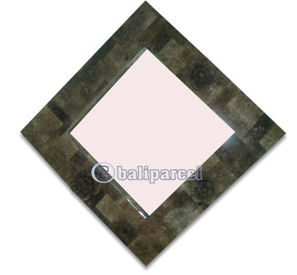 Pumice Stone Square Mirror