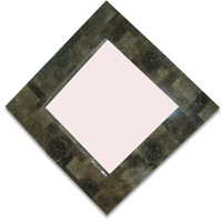 Pumice Stone Square Mirror