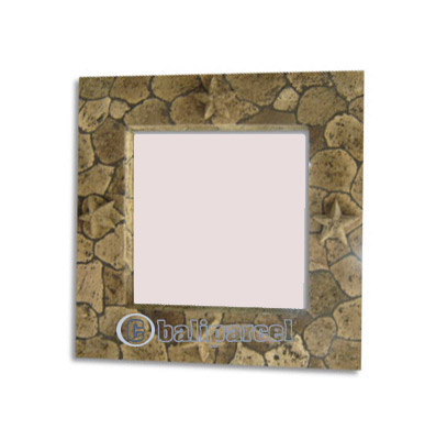 Pumice Stone Square Mirror