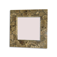 Pumice Stone Square Mirror