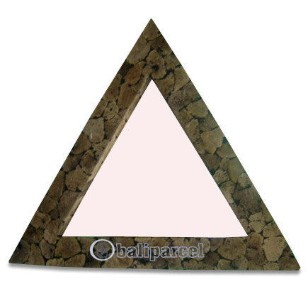 Pumice Stone Triangle Mirror