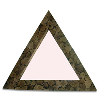 Pumice Stone Triangle Mirror