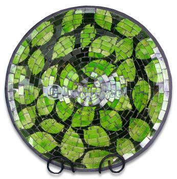 Mosaic Round Bowl Set Of 3, Handmade From Terracotta And Glass