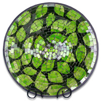 Mosaic Round Bowl Set Of 3, Handmade From Terracotta And Glass