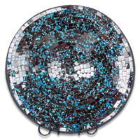 Mosaic Round Bowl Set Of 3, Handmade From Terracotta And Glass